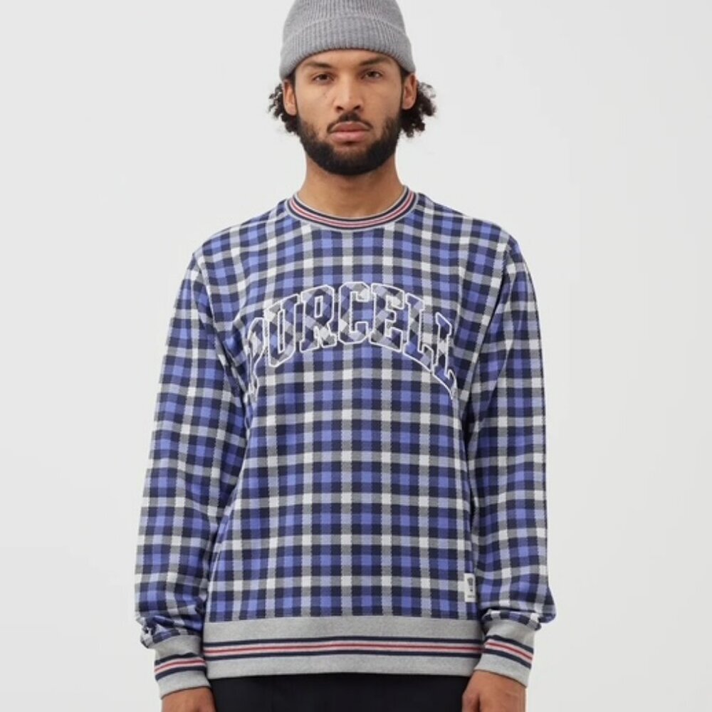 Todd Snyder x Converse Jack Purcell Sweatshirt Blue Plaid Size L‎ Collab